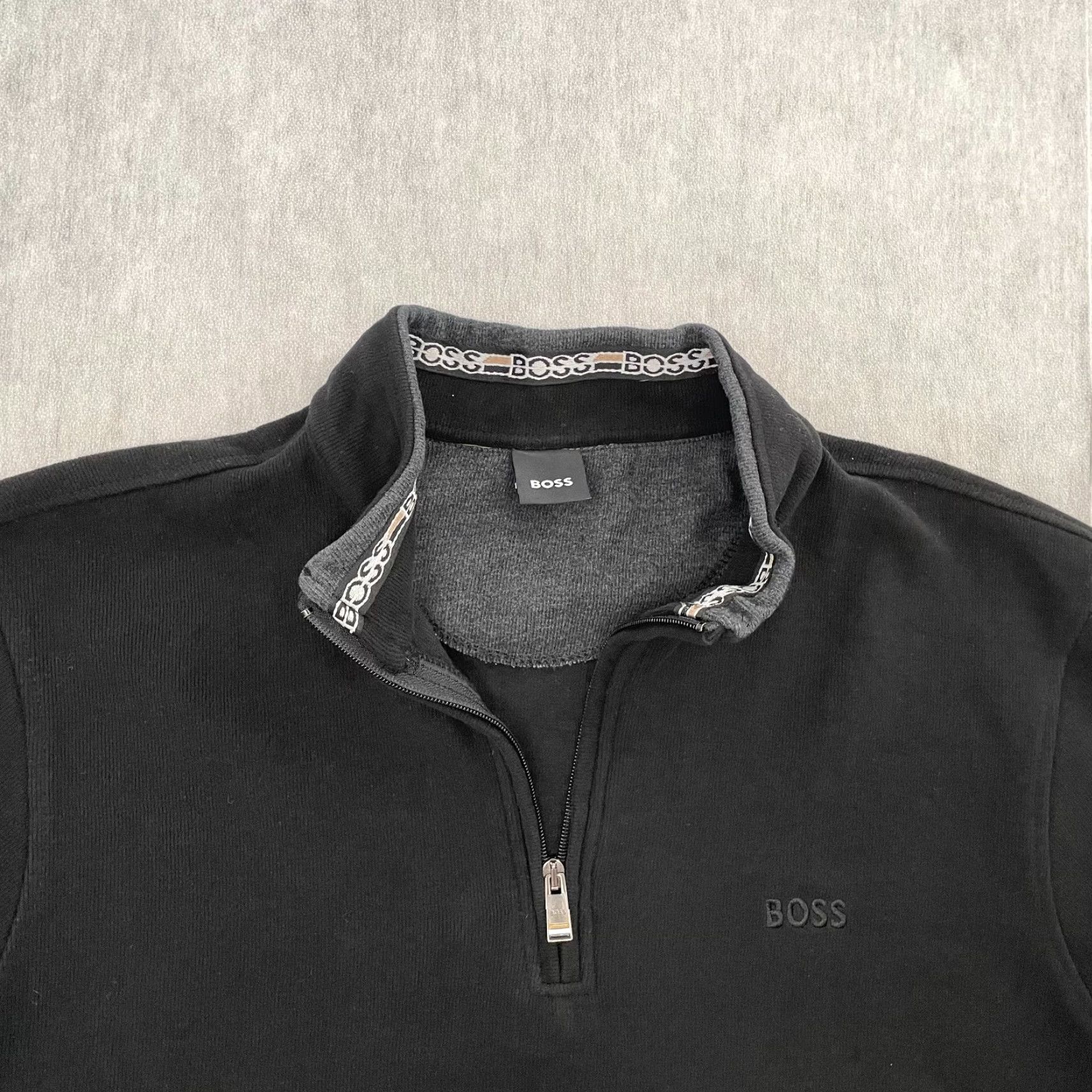 Hugo Boss Hugo Boss Sweater Adult 3XL Black 1/4 Zip Pullover Logo Mens XXXL Size US XXL / EU 58 / 5 - 3 Thumbnail