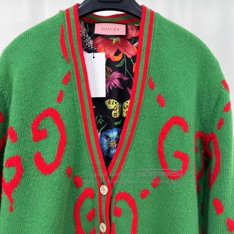 Gucci Gucci Double G full-print inner silk knitted cardigan coat Size XS / US 0-2 / IT 36-38 - 3 Thumbnail