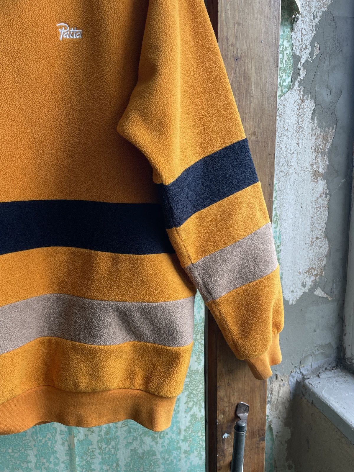 Patta Patta Micro Fleece Bahamas Sweater in Black & Yellow Size US M / EU 48-50 / 2 - 4 Thumbnail