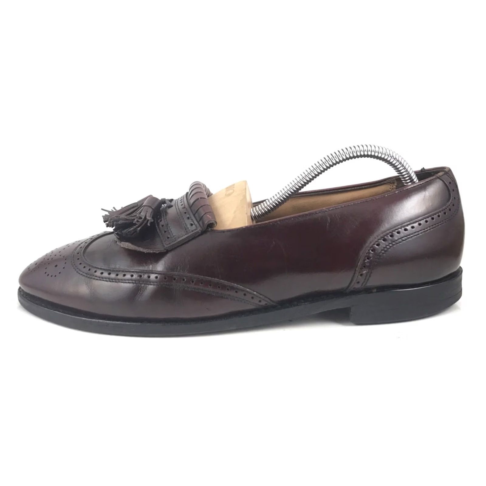 Vintage Bostonian Mens Dress Loafers Brown Leather WingTip Kilt Tassels SlipOn 10D Shoes Mens Brown Leather WingTip Brogue Tassels Slip On Loafers Size US 10 / EU 43 - 7 Thumbnail