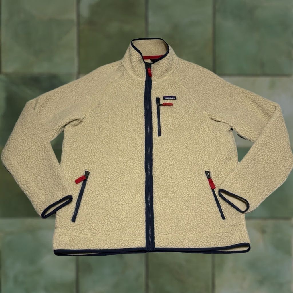 Patagonia Patagonia Jacket Mens XL Beige Retro Pile Sherpa Fleece Full Zip Size US XL / EU 56 / 4 - 1 Thumbnail