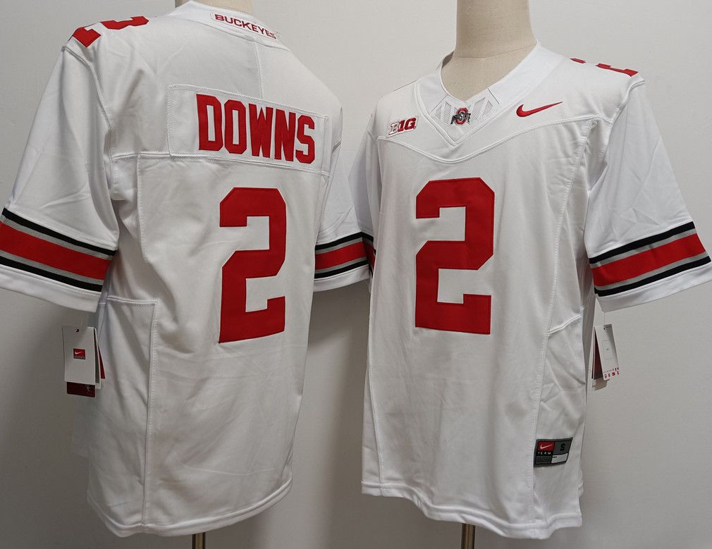 Other Men's Ohio State Buckeyes #2 Caleb Downs White Jersey Size US S / EU 44-46 / 1 - 1 Thumbnail