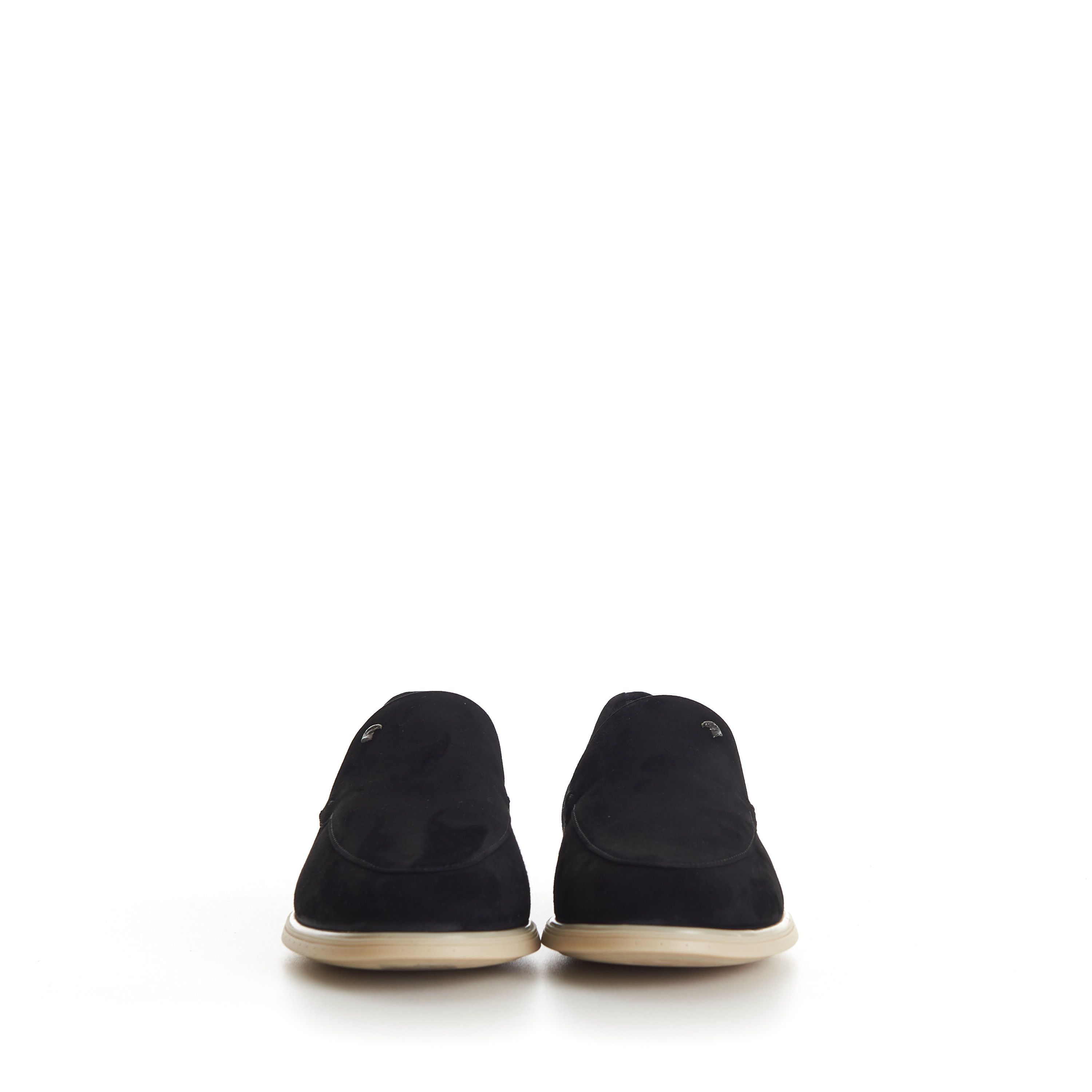 Stefano Ricci Black Suede Slip-On Loafers - Eagle Head Hardware Size US 7.5 / EU 40-41 - 3 Thumbnail