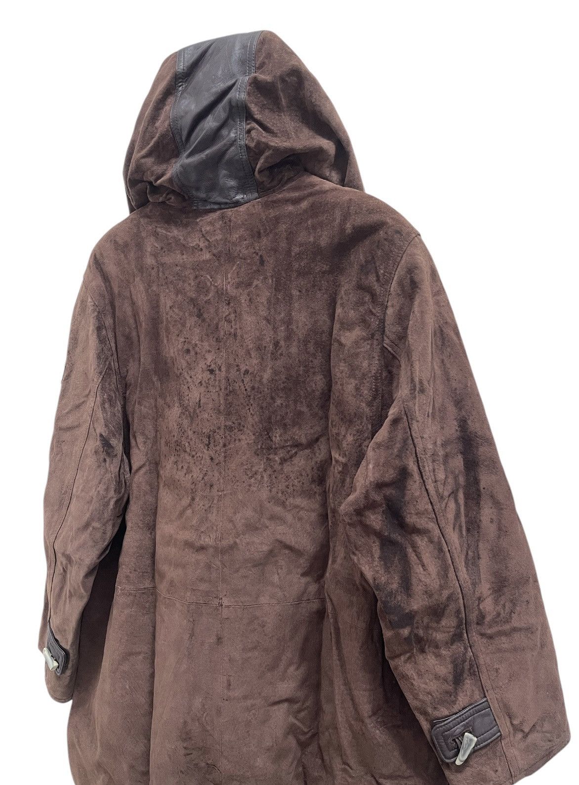 Gianni Valentino Vtg Gianni Valentino Fur Hoodie Leather Jacket Size US M / EU 48-50 / 2 - 8 Thumbnail