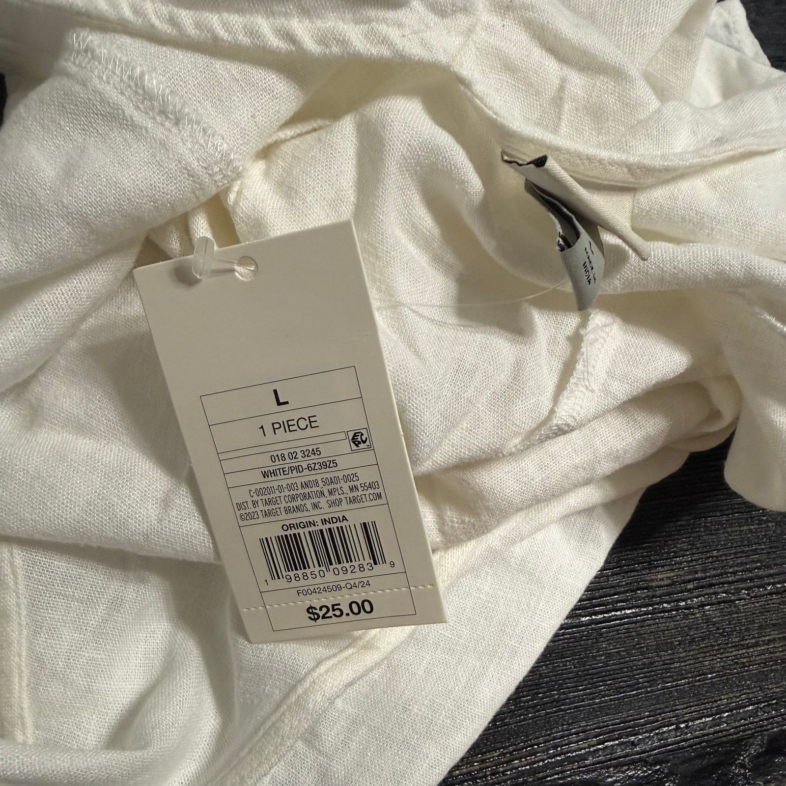 Other A New Day White Linen-Feel Tie-Front Vest | Sz L, NWT Size L / US 10 / IT 46 - 7 Thumbnail