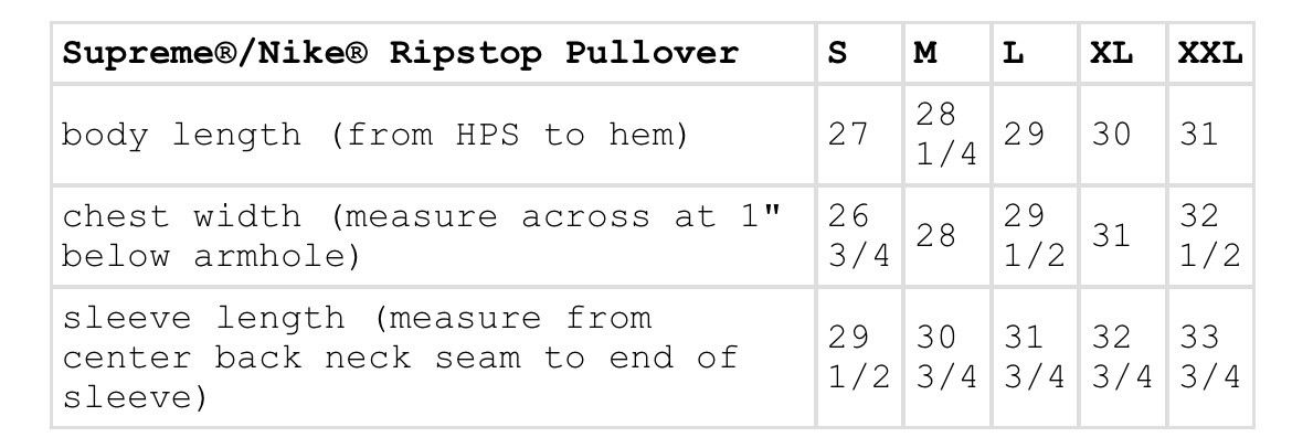 Supreme x Nike Ripstop Pullover 