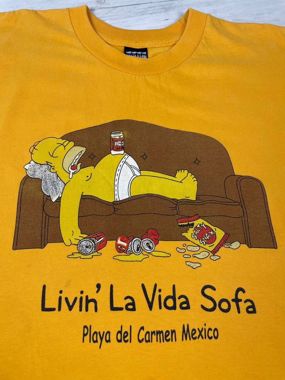 Other Vintage The Simpson Livin La Vida Sofa 90s T Shirt Size US XXL / EU 58 / 5 - 4 Thumbnail