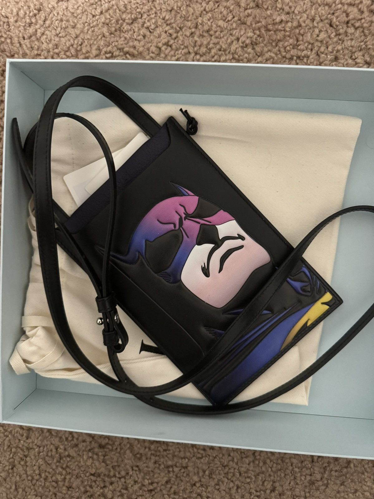 Lanvin LANVIN X BATMAN CALFSKIN PHONE CASE Size ONE SIZE - 7 Thumbnail