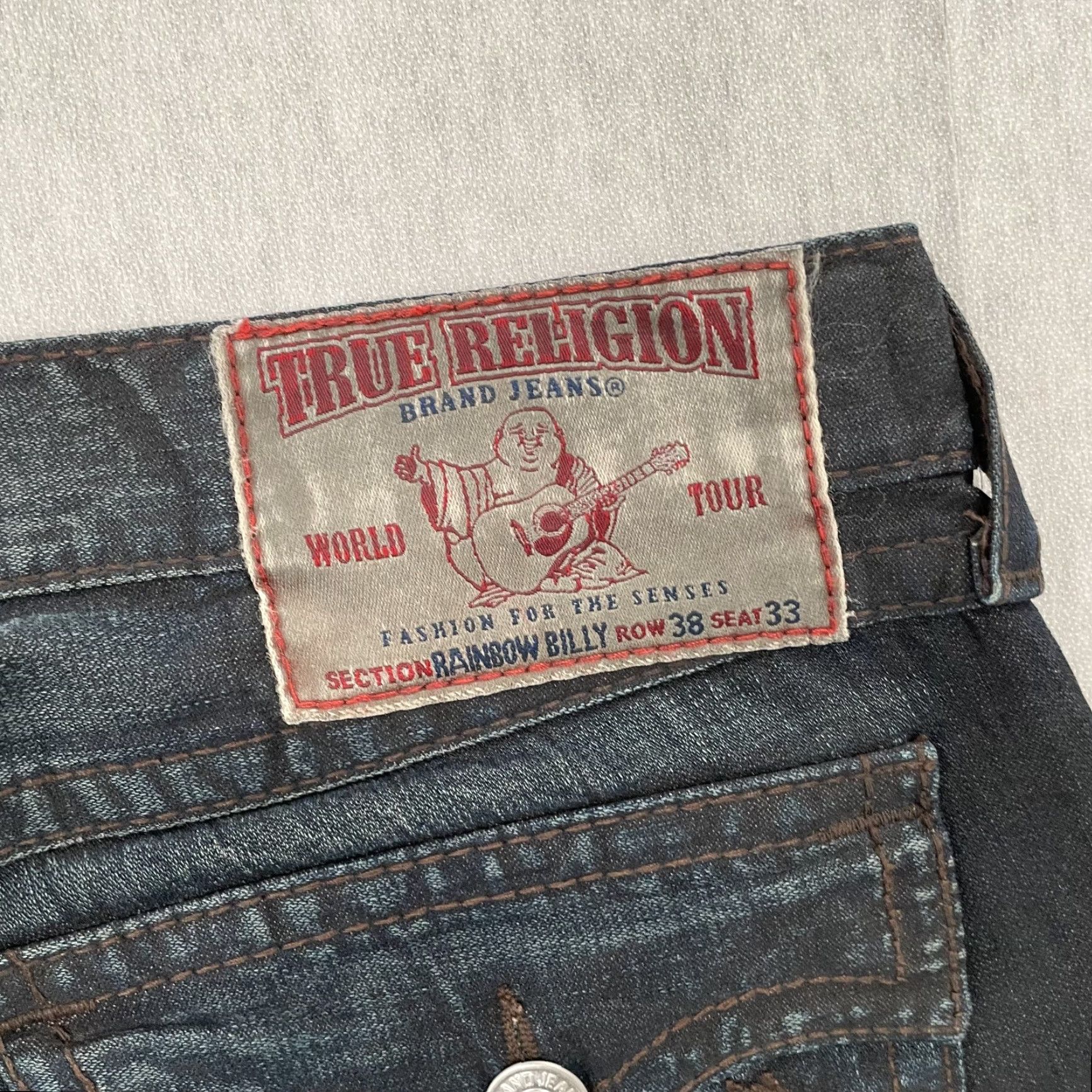 True Religion VINTAGE True Religion Jean Shorts Adult 38 Blue Denim Rainbow Billy Made in USA Mens Size US 38 / EU 54 - 4 Thumbnail