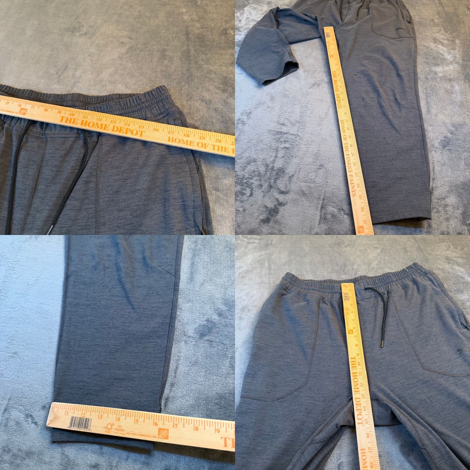 Puma PUMA Cloudspun Mens XL Training Pants Gray Heather Joggers Zipper Pockets Size US 36 / EU 52 - 8 Thumbnail