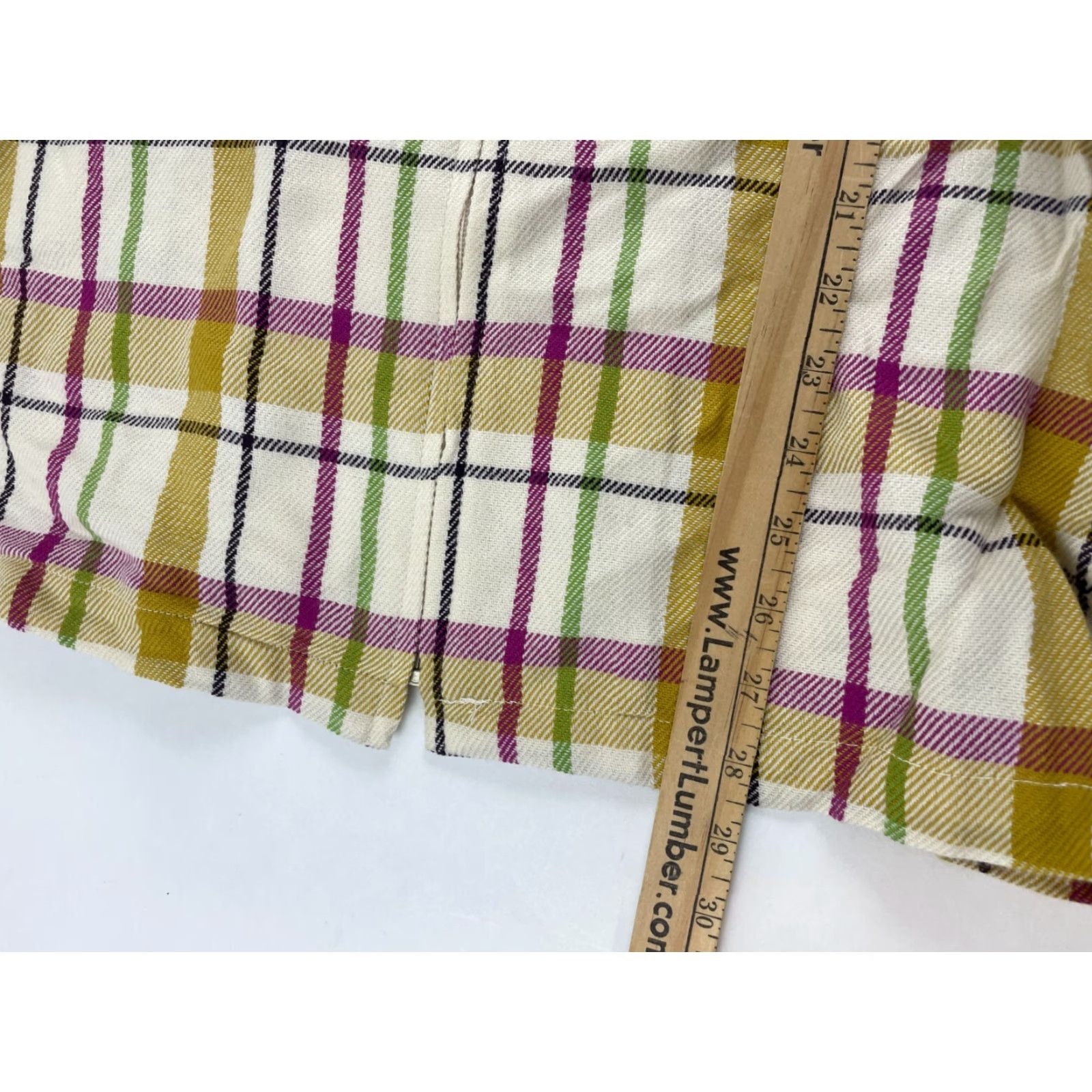 Vintage New York & Company Shacket Shirt Womens Large Mustard Button Up Pocket Flaps NWT Size L / US 10 / IT 46 - 7 Thumbnail