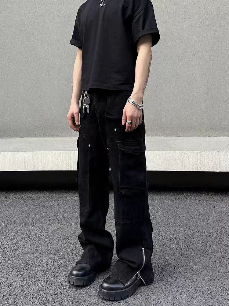 Japanese Brand × Jean High Street Straight Leg Micro Flare Work Jeans Size US 34 / EU 50 - 1 Thumbnail