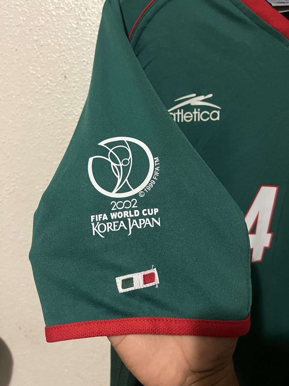 Atletica Mexico 2002 World Cup Jersey Size US L / EU 52-54 / 3 - 5 Thumbnail