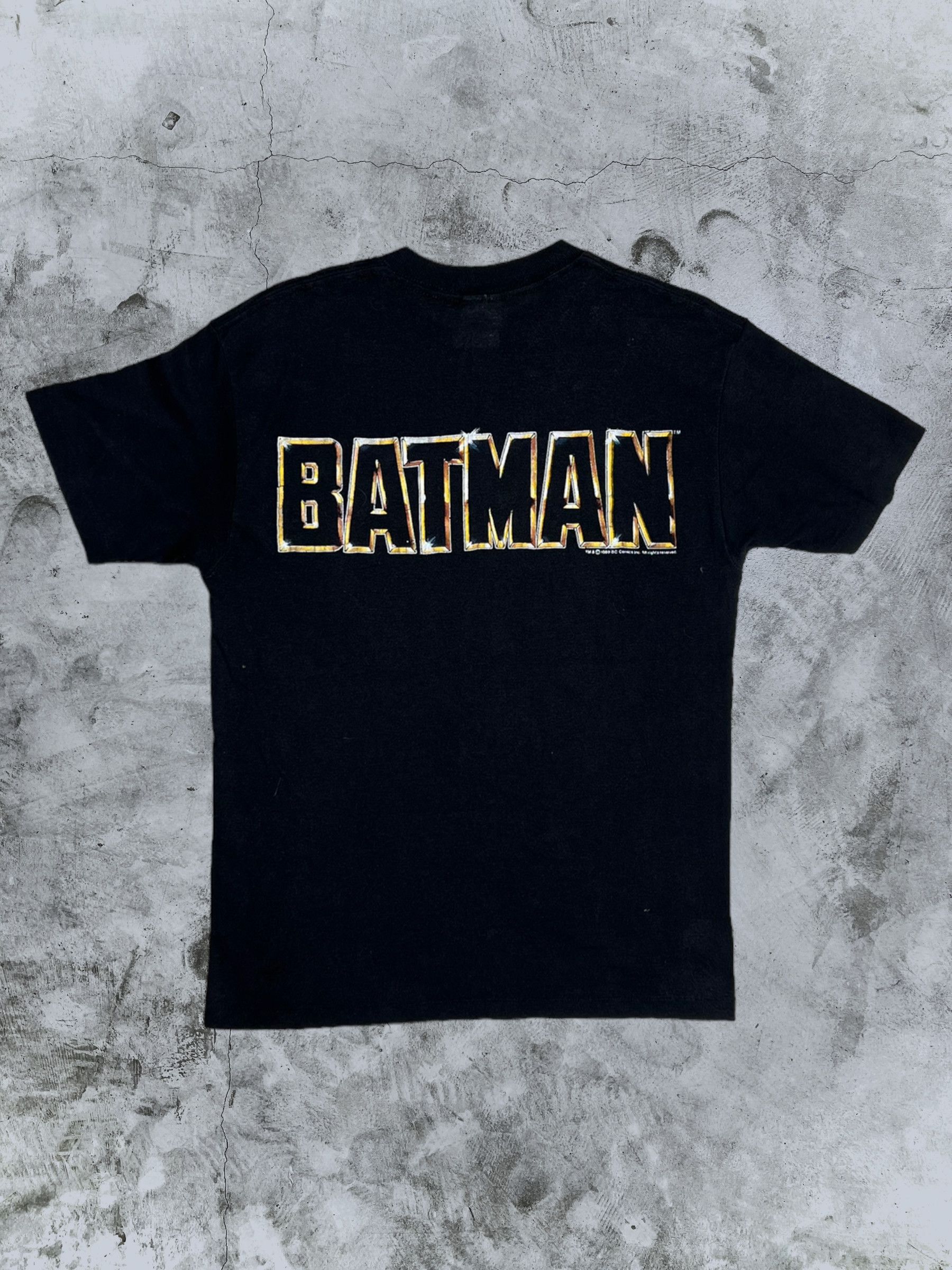 Vintage Vintage 80s Batman Big Logo Movie Promo Tee (M) GTMD624 Size US M / EU 48-50 / 2 - 10 Thumbnail