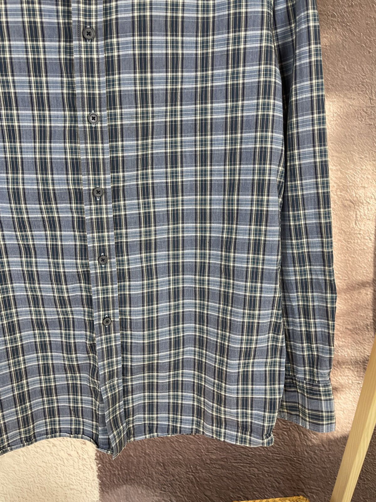 Hackett Hackett London Melange Poplin Check slim fit shirt LS Size US S / EU 44-46 / 1 - 5 Thumbnail