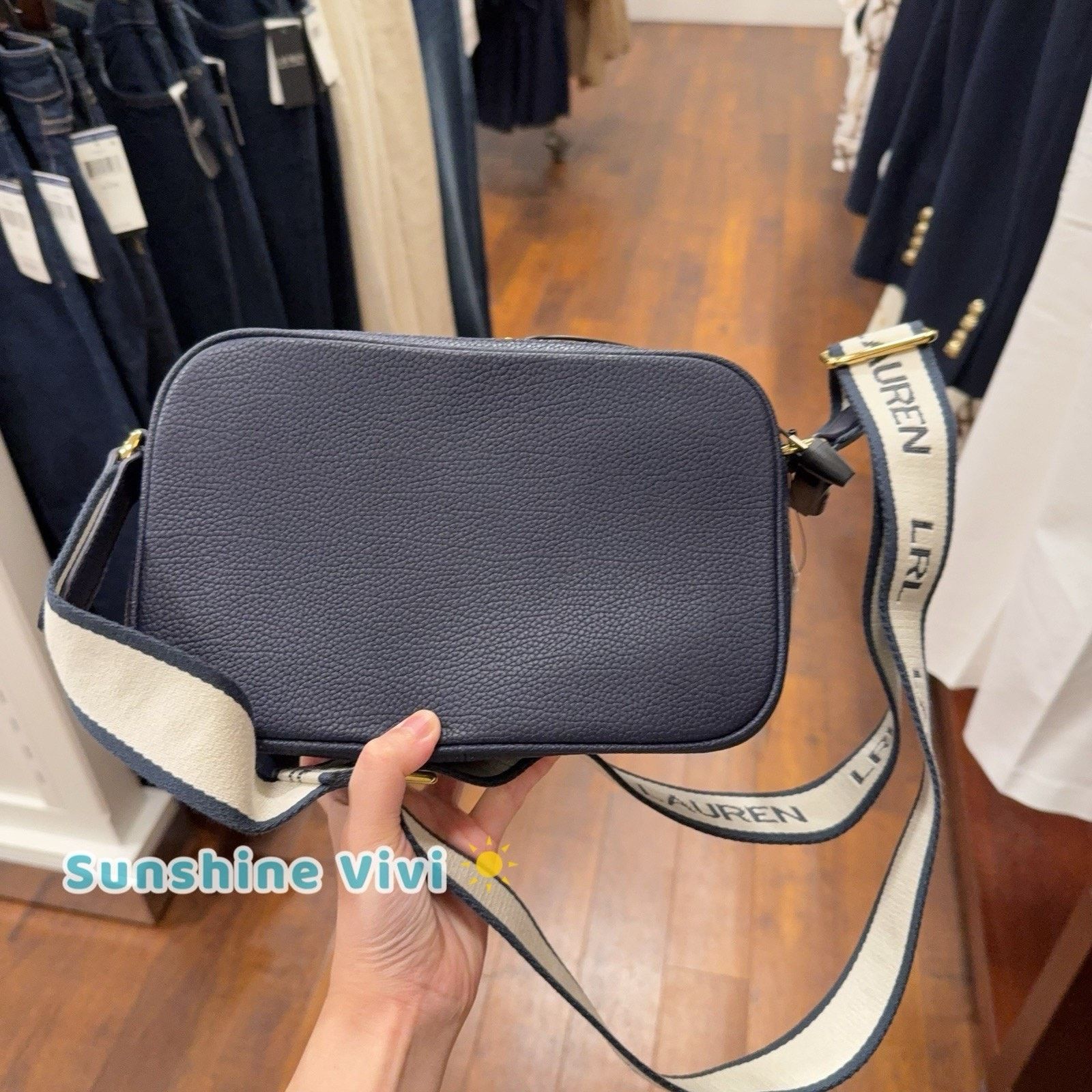 Lauren Ralph Lauren NWT Lauren Ralph Lauren Carrie Leather Crossbody Bag Navy Size ONE SIZE - 4 Thumbnail