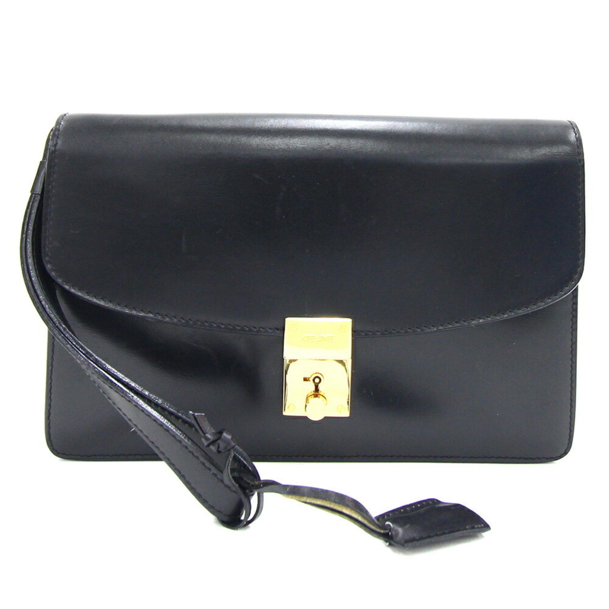 Celine CELINE Clutch Bag Black Leather Second Men's Size ONE SIZE - 1 Thumbnail
