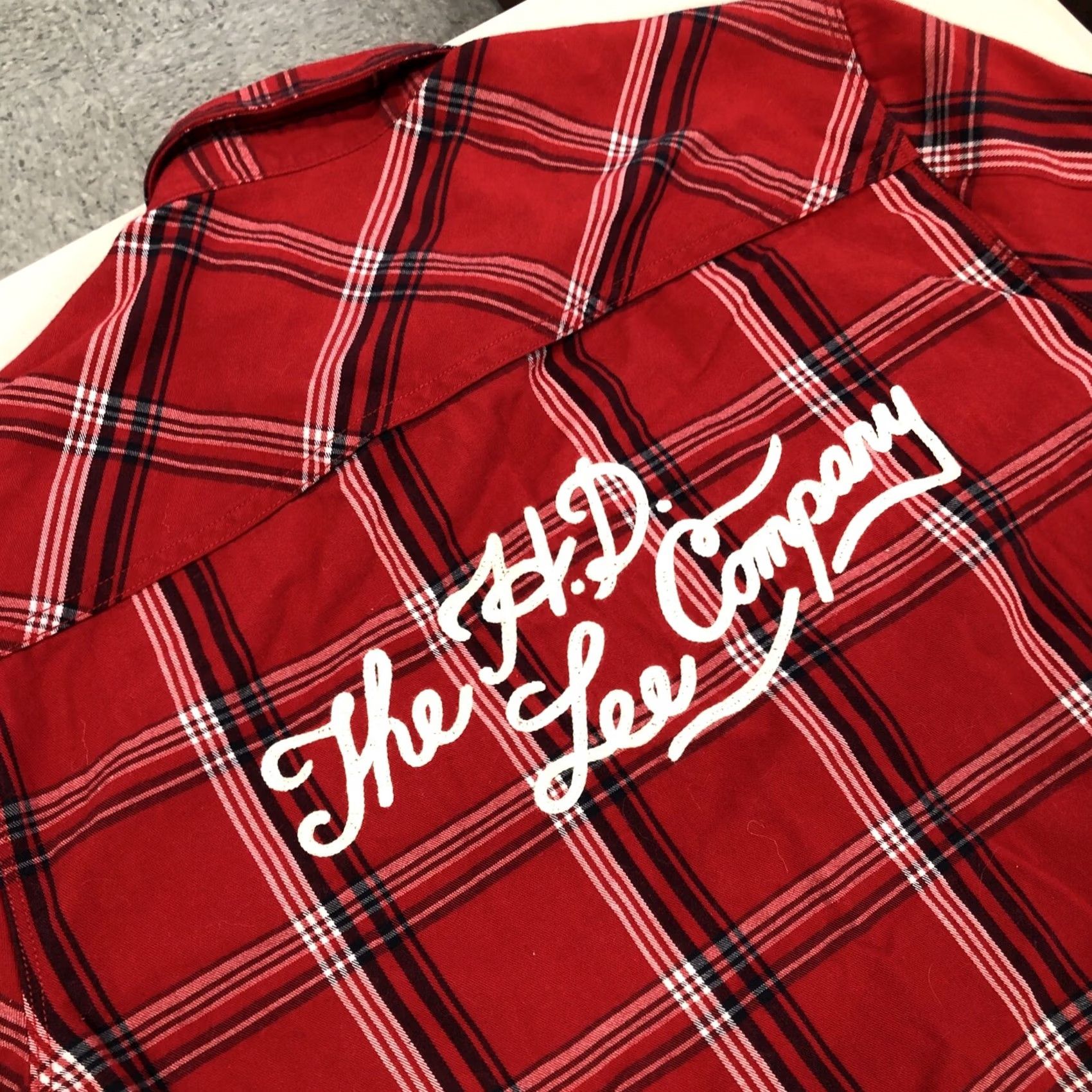 Lee VINTAGE Lee 101 Western Shirt Mens L Lava Red Plaid Embroidered Long Sleeve Button-Up Pockets Cad Western Theme Mens Size US L / EU 52-54 / 3 - 2 Thumbnail