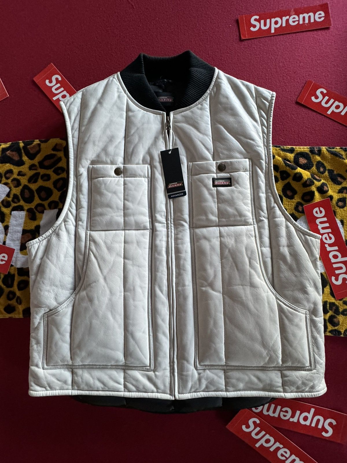 Supreme x Dickies Leather Vest