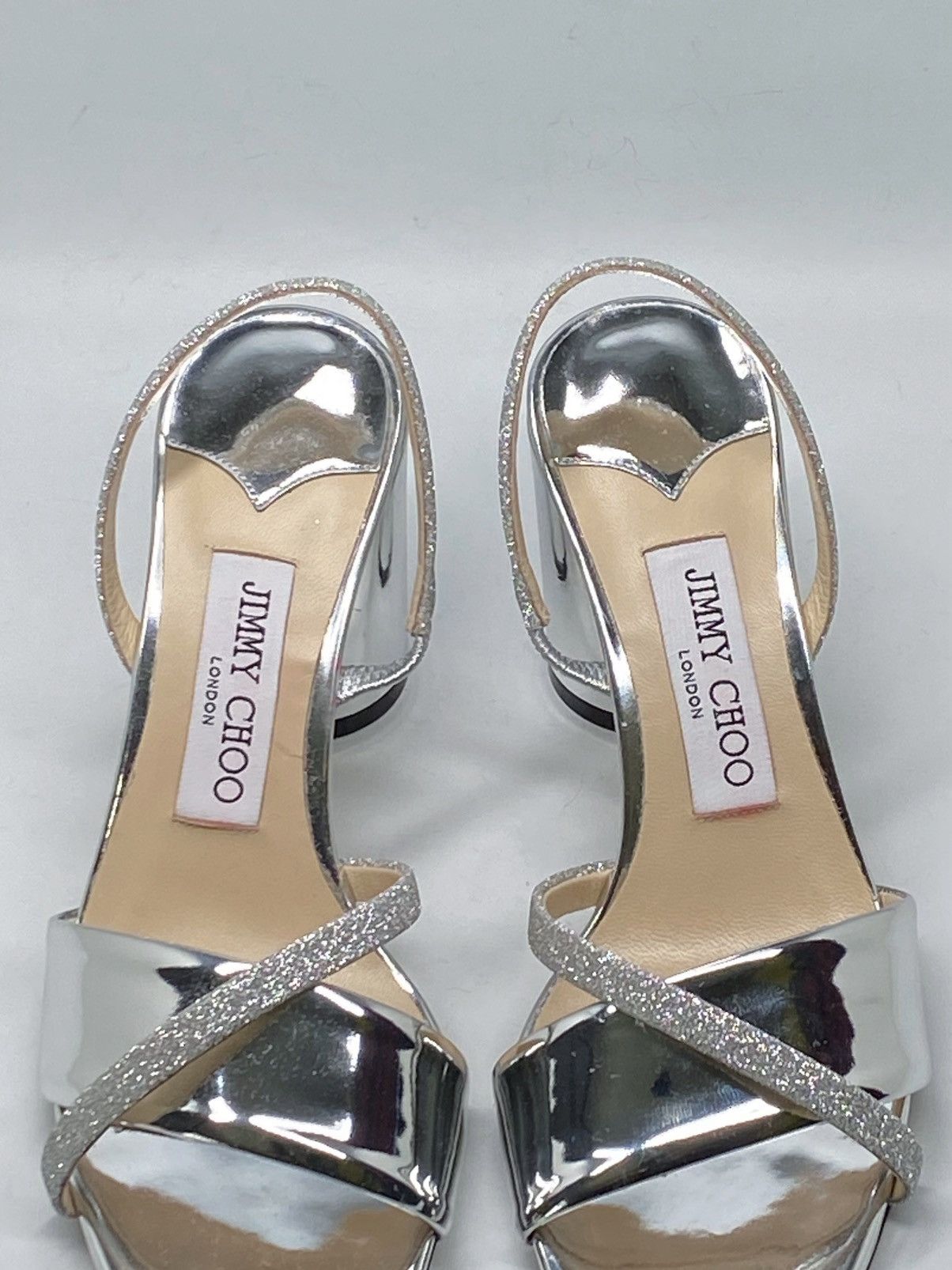 Jimmy Choo Jimmy Choo Metallic Leather Slingback Sandals size 36.5 Size US 6.5 / IT 36.5 - 3 Thumbnail