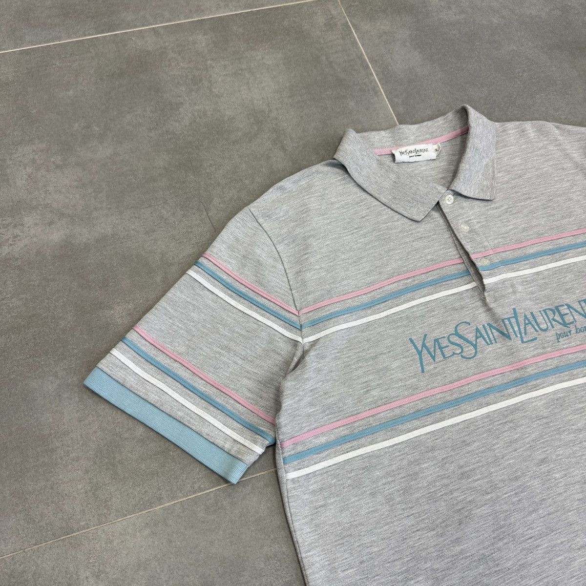 Yves Saint Laurent Vintage Yves Saint Laurent YSL Big Logo Polo Shirt Y2K Size US XL / EU 56 / 4 - 3 Thumbnail