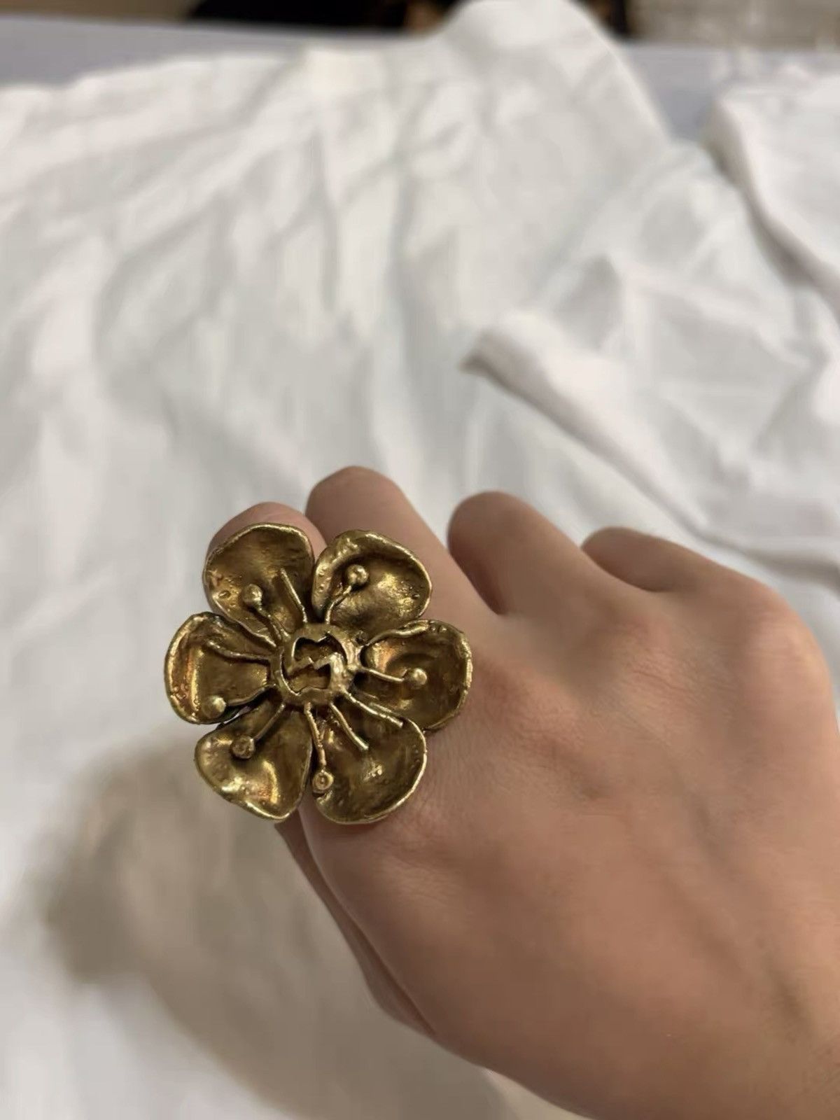 Gucci Metal flower ring Size ONE SIZE - 3 Thumbnail