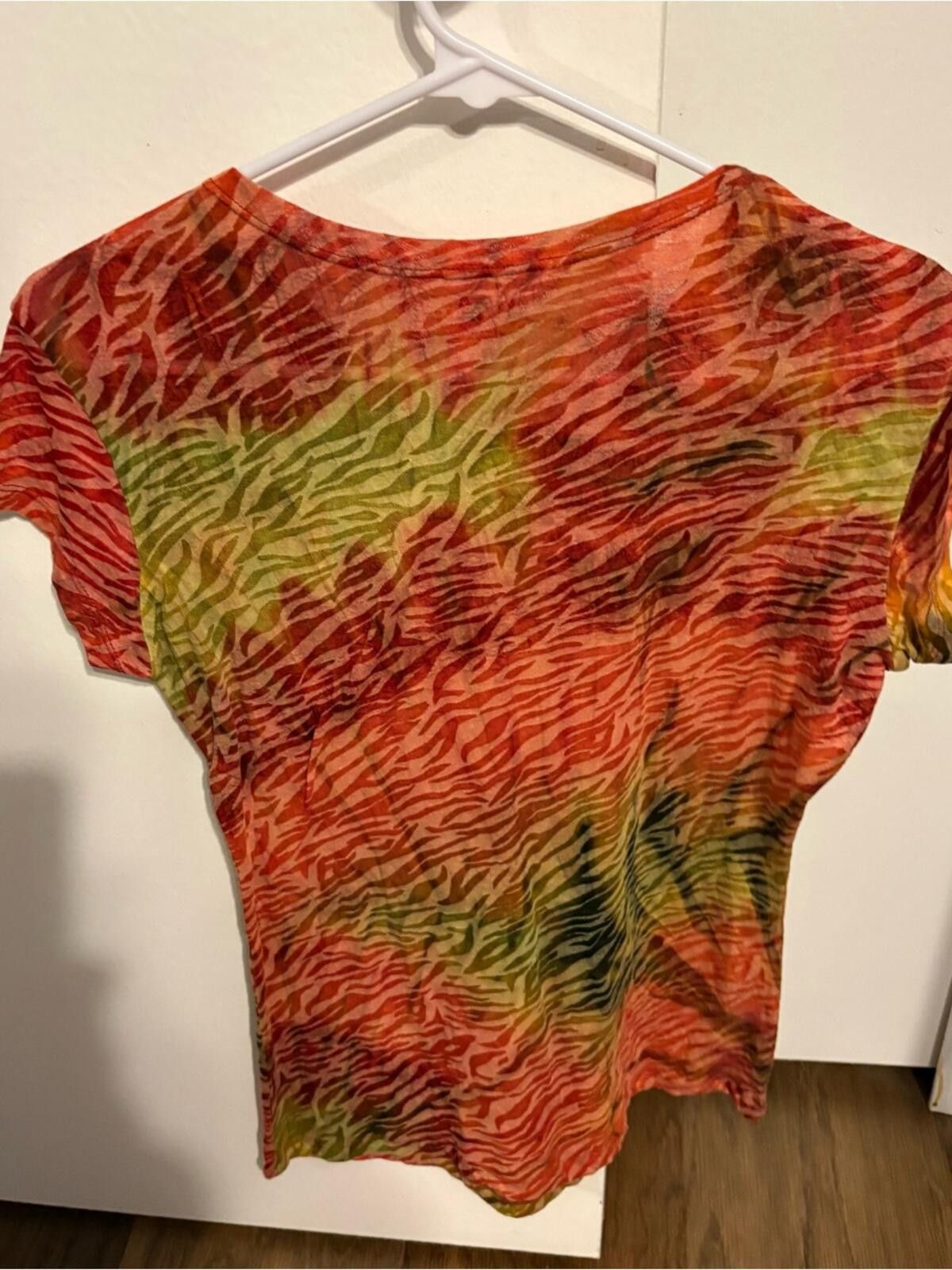 Other MV Sport Sturgis Motorcycle Rally Multicolor Zebra-Print Tee Size L / US 10 / IT 46 - 2 Thumbnail