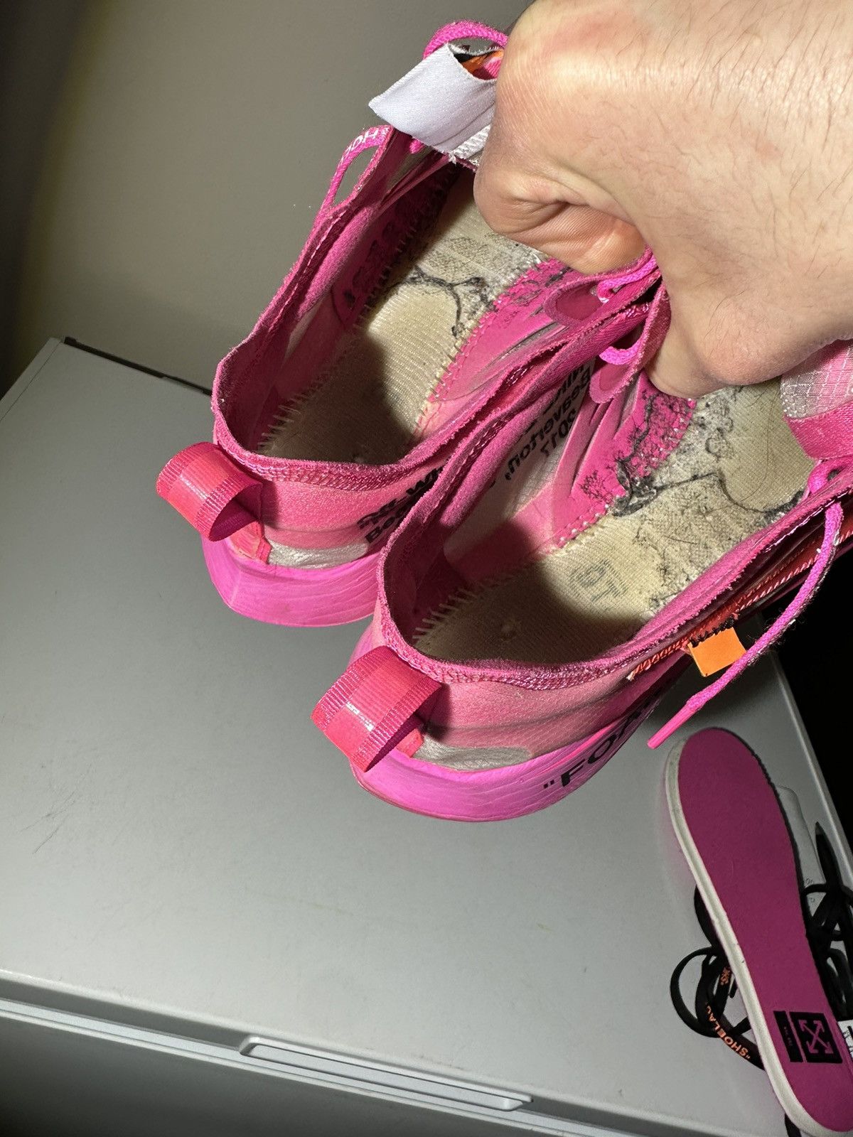 Nike × Off-White Nike x OFF WHITE Zoom Fly Pink Size US 9.5 / EU 42-43 - 11 Thumbnail
