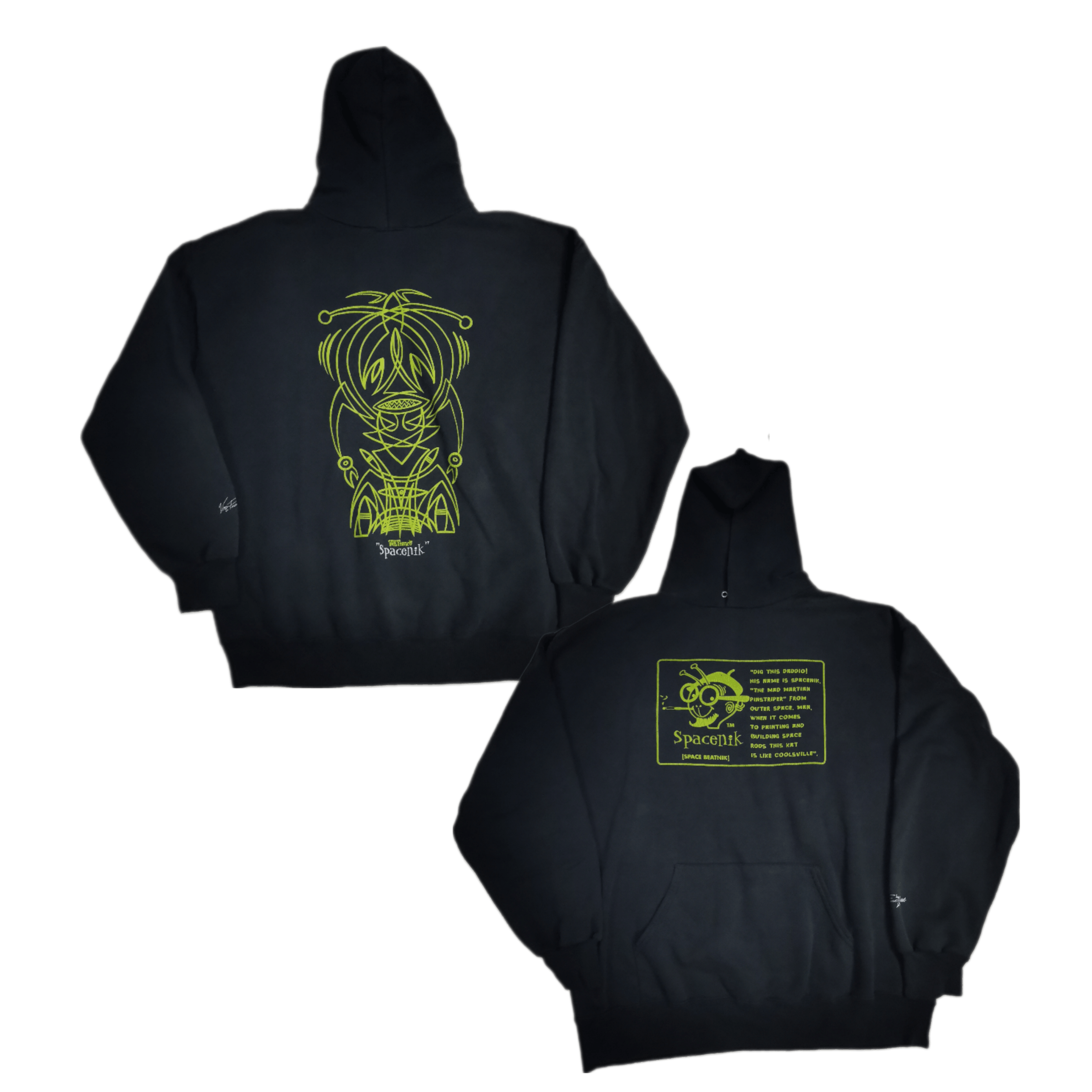 image of Seditionaries x Von Dutch VTG Super Limited Pop Culture Hoodie Von Franco Art in Black (Size XL)