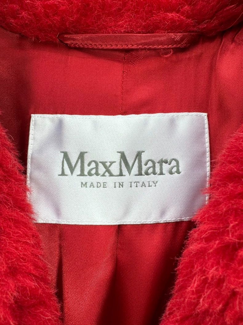 Max Mara Max Mara Red Teddy Coat Jacket Size XS / US 0-2 / IT 36-38 - 4 Thumbnail