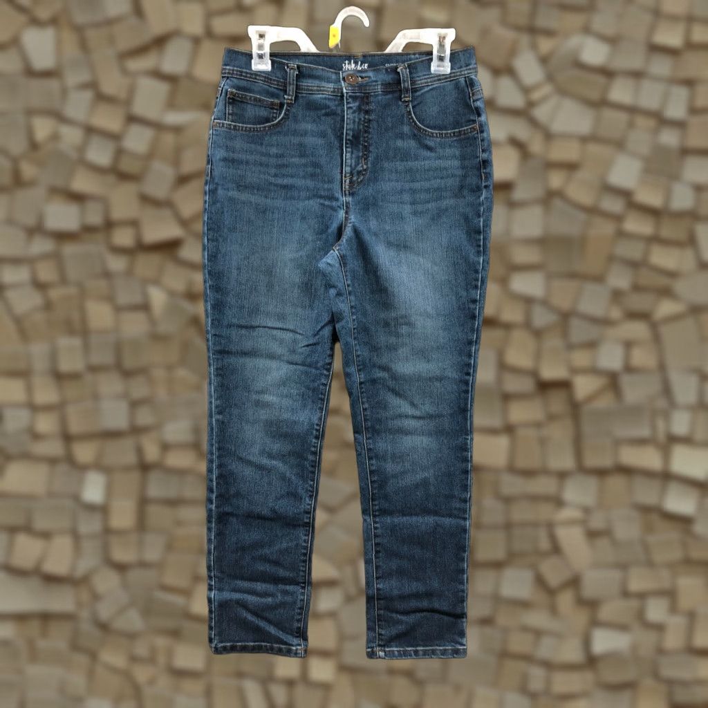 Vintage Style & Co Jeans Skinny Womens 6 Regular Denim Blue Dark Wash Slim 28in Inseam 27in Mid Rise Belt Loops 5-Pocket Button Zipper Size 28" / US 6 / IT 42 - 1 Thumbnail