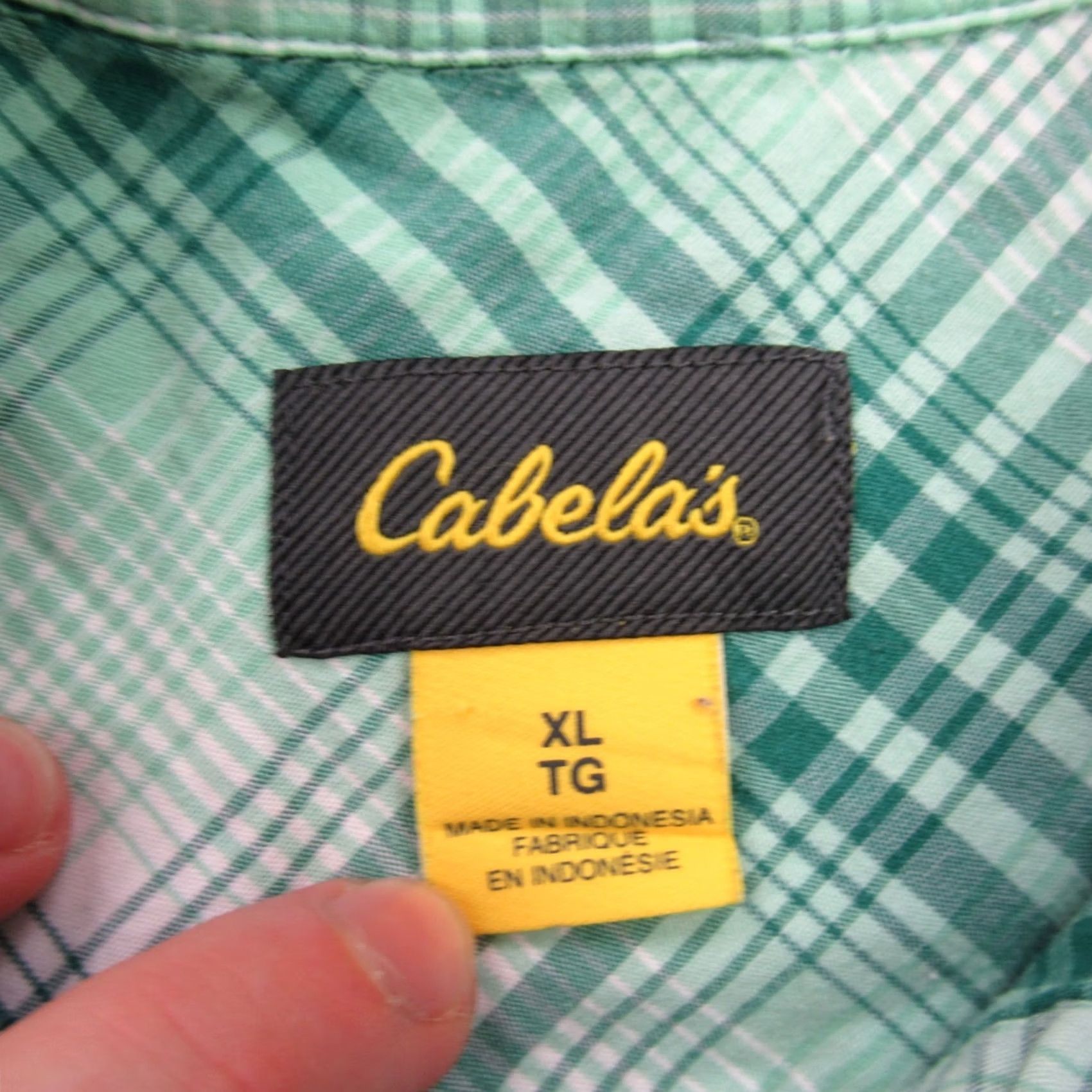 Vintage Cabelas Shirt Womens XL Long Sleeve Button Front Green Plaid Lightweight Size XL / US 12-14 / IT 48-50 - 4 Thumbnail