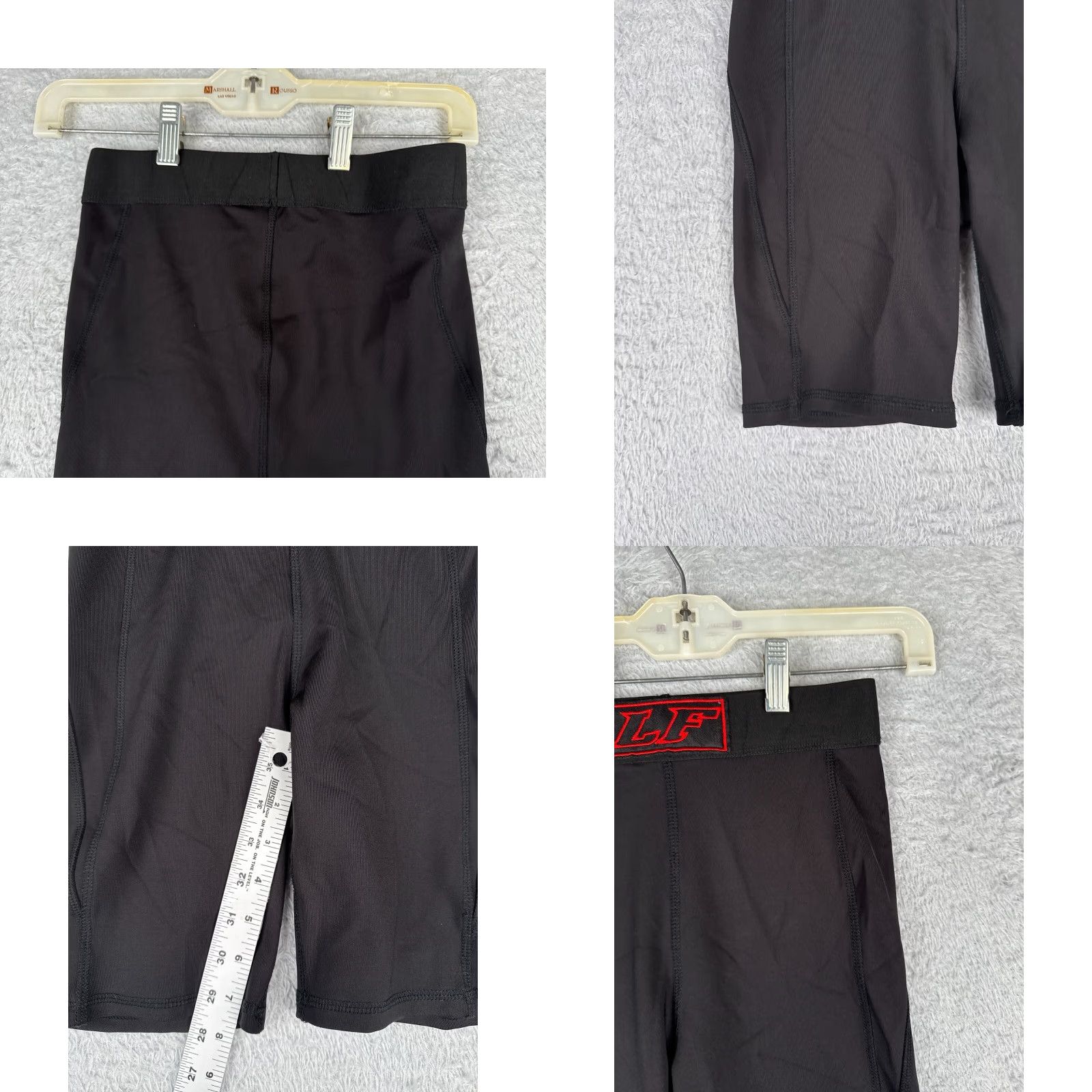 Vintage LF The Brand Compression Shorts Mens XS Black Nylon Spandex Gym Workout Activewear Size US 27 - 9 Thumbnail
