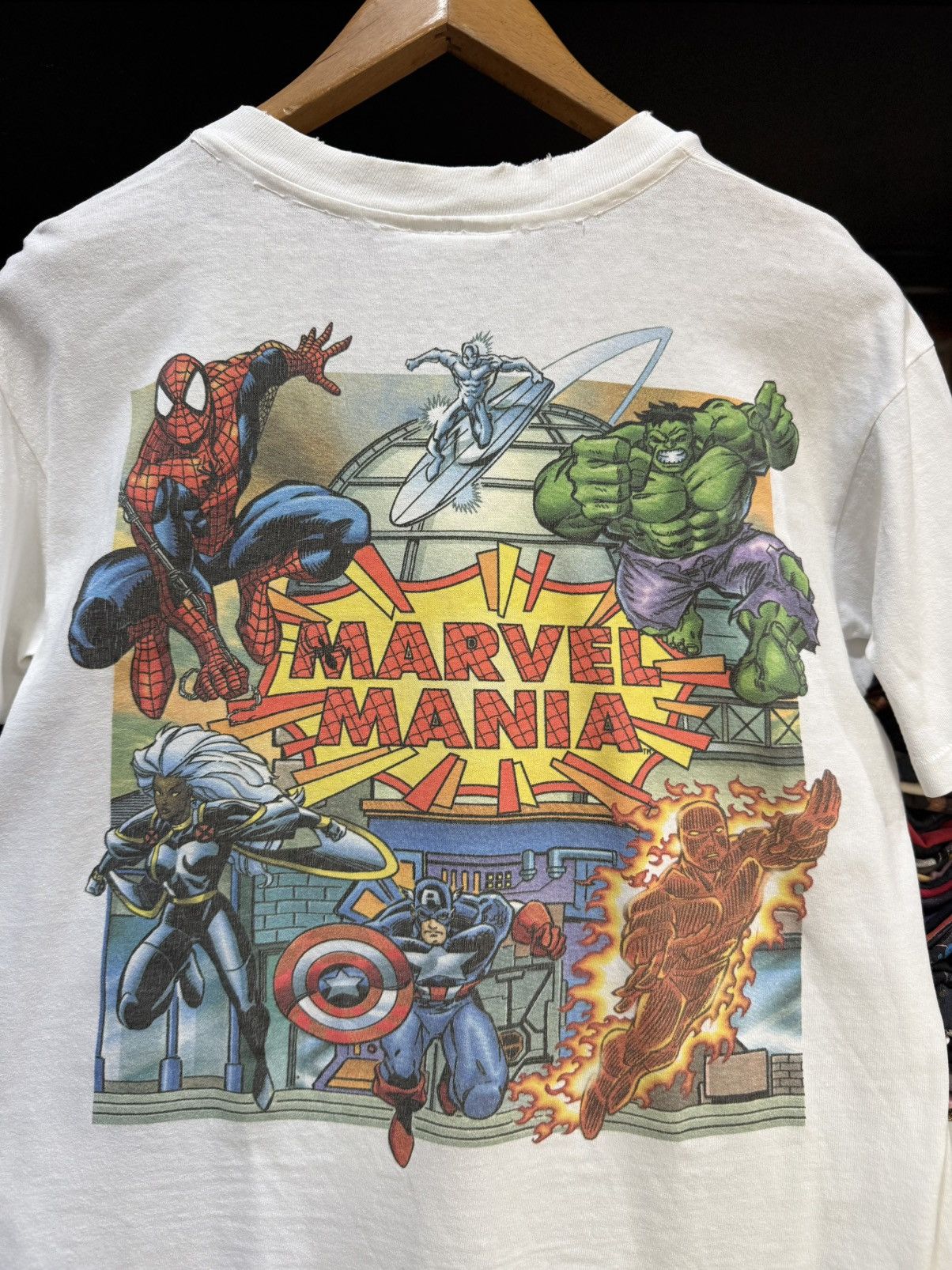 Marvel Comics Thrashed Vintage 90s Marvel Mania Universal Studios Tee Size US M / EU 48-50 / 2 - 2 Thumbnail