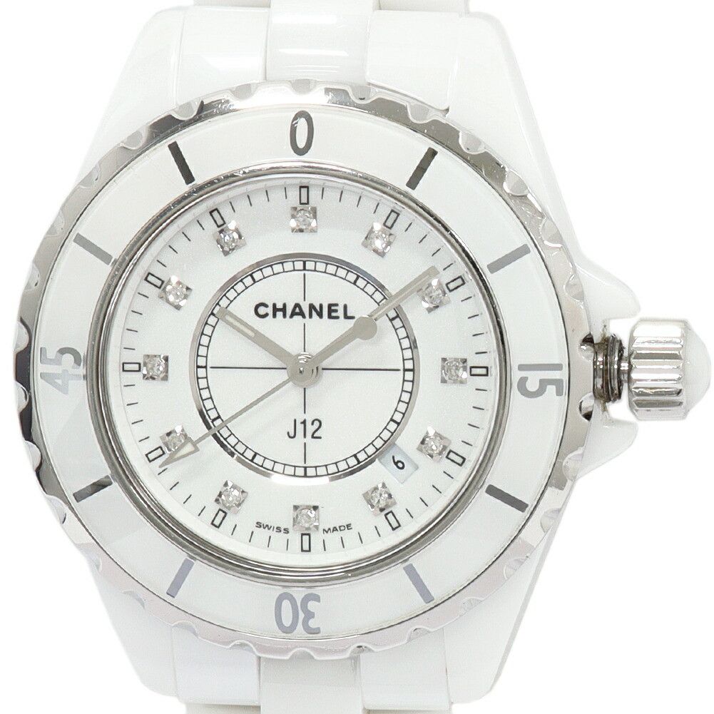 Chanel Chanel CHANEL J12 White Ceramic Watch Glass / Ceramic Quartz H1628 DUTY FREE for USA Size ONE SIZE - 1 Thumbnail