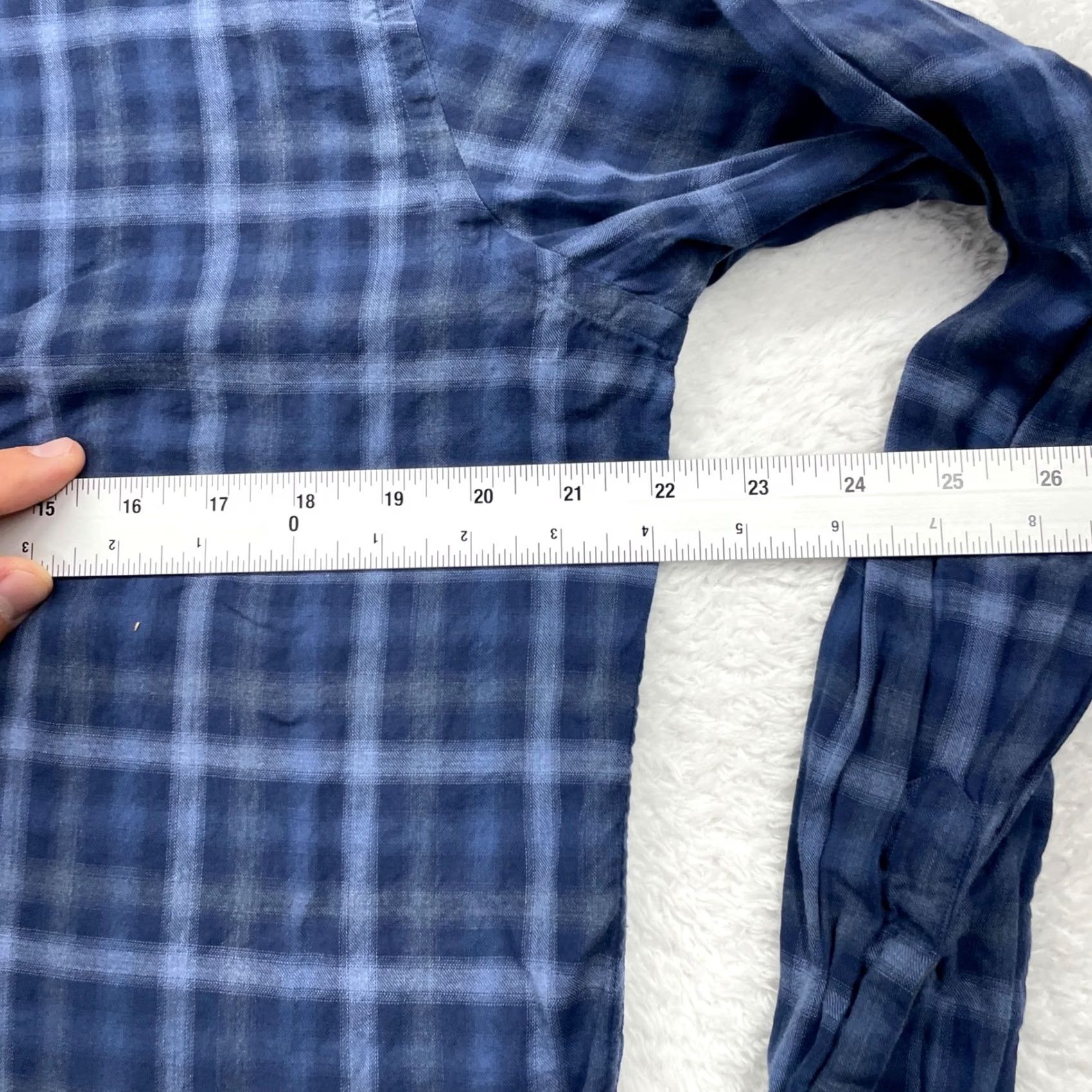 Ermenegildo Zegna Ermenegildo Zegna Shirt Button Down Long Sleeve Plaid Check Cotton Blue L Mens Size US L / EU 52-54 / 3 - 5 Thumbnail