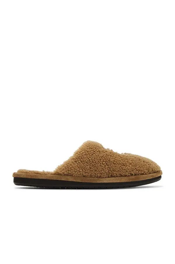 Amiri o1gr1nt0525 MA Sherling Lux Slippers in Tan Size US 9 / EU 42 - 1 Thumbnail