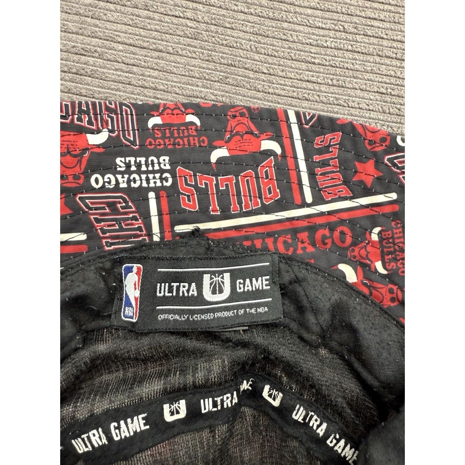 NBA Ultra Game Chicago Bulls Black & Red Bucket Hat Men One Size Size ONE SIZE - 3 Thumbnail