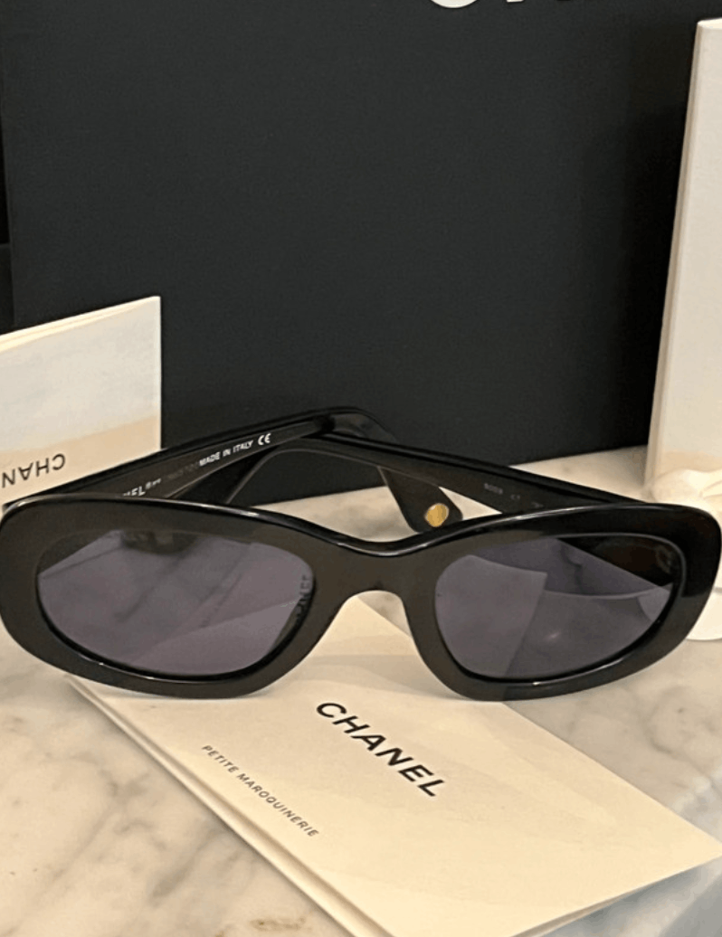 Chanel × Vintage CHANEL Sunglasses Rimless Rhinestone 4017 Shields RI832 Size ONE SIZE - 3 Thumbnail