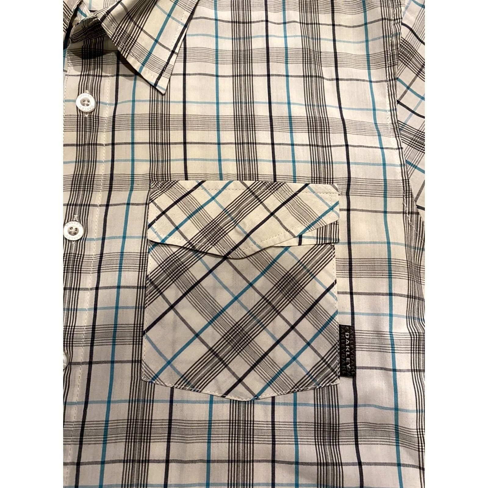 Oakley Oakley Men’s Plaid Short Sleeve Button-Up Embroidered Shirt M Multicolor Size US M / EU 48-50 / 2 - 5 Thumbnail