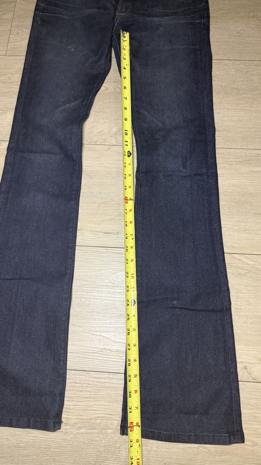 Other Y2K 2000s Denim Addiction Dark Wash Heavyweight Flared Jeans Size US 27 - 8 Thumbnail