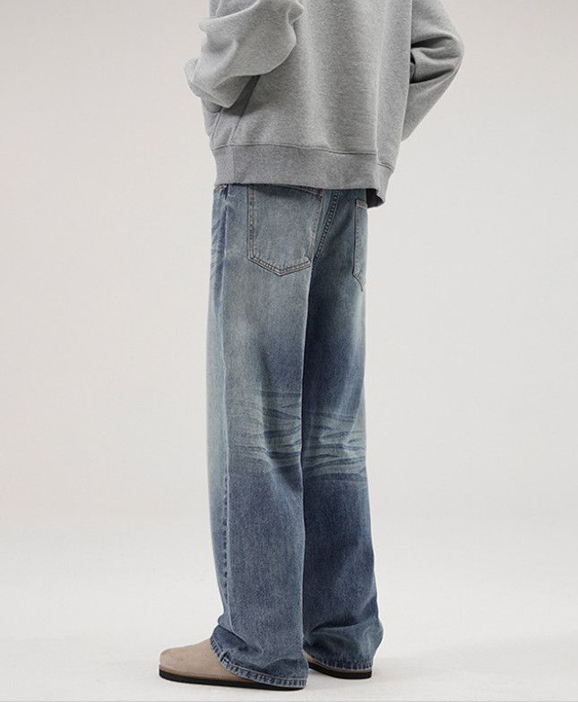 Japanese Brand Retro high-street American cleanfit loose straight leg jeans Size US 32 / EU 48 - 4 Thumbnail