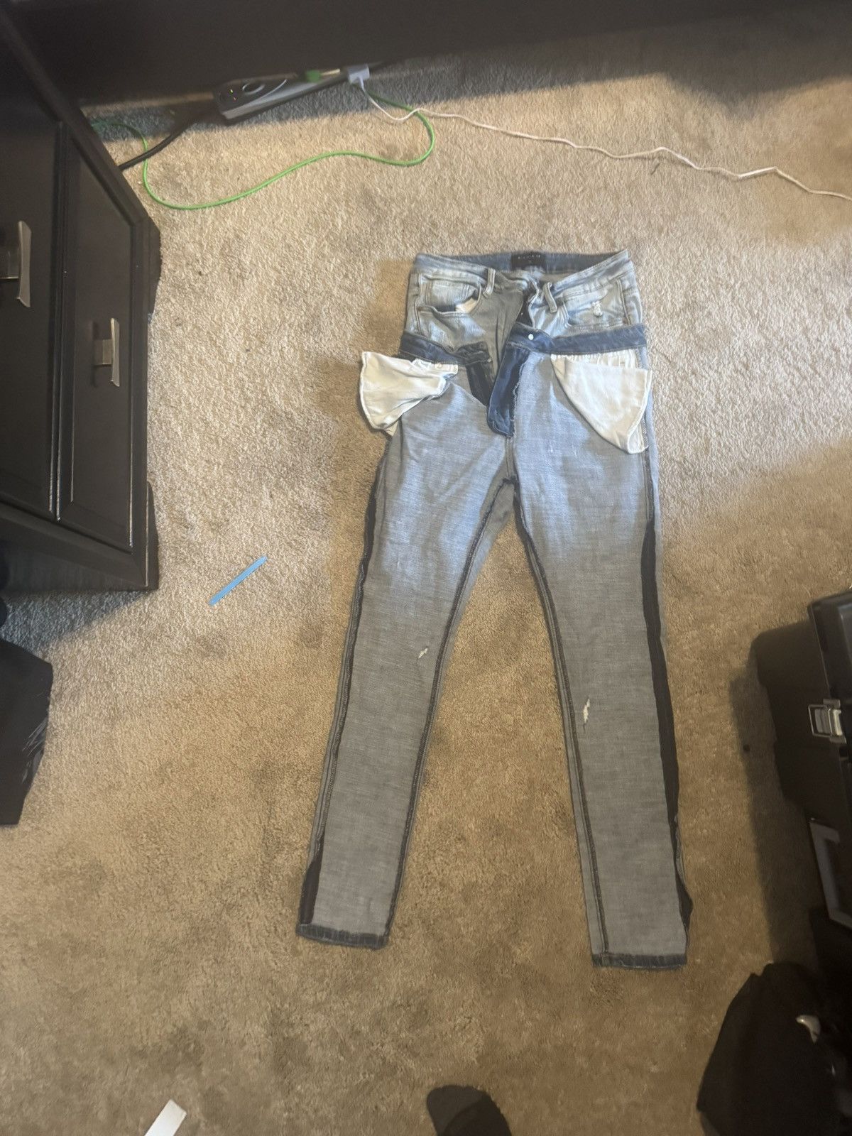 Richie Le Collection Superline Richie Le Double Waist Denim Size US 32 / EU 48 - 1 Thumbnail