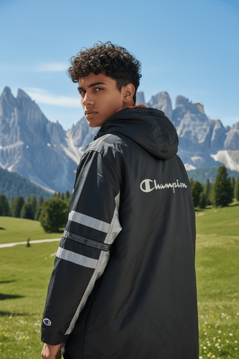 Champion CHAMPION Back Spell Out Winter Snow Windbreaker Jacket Size US S / EU 44-46 / 1 - 3 Thumbnail