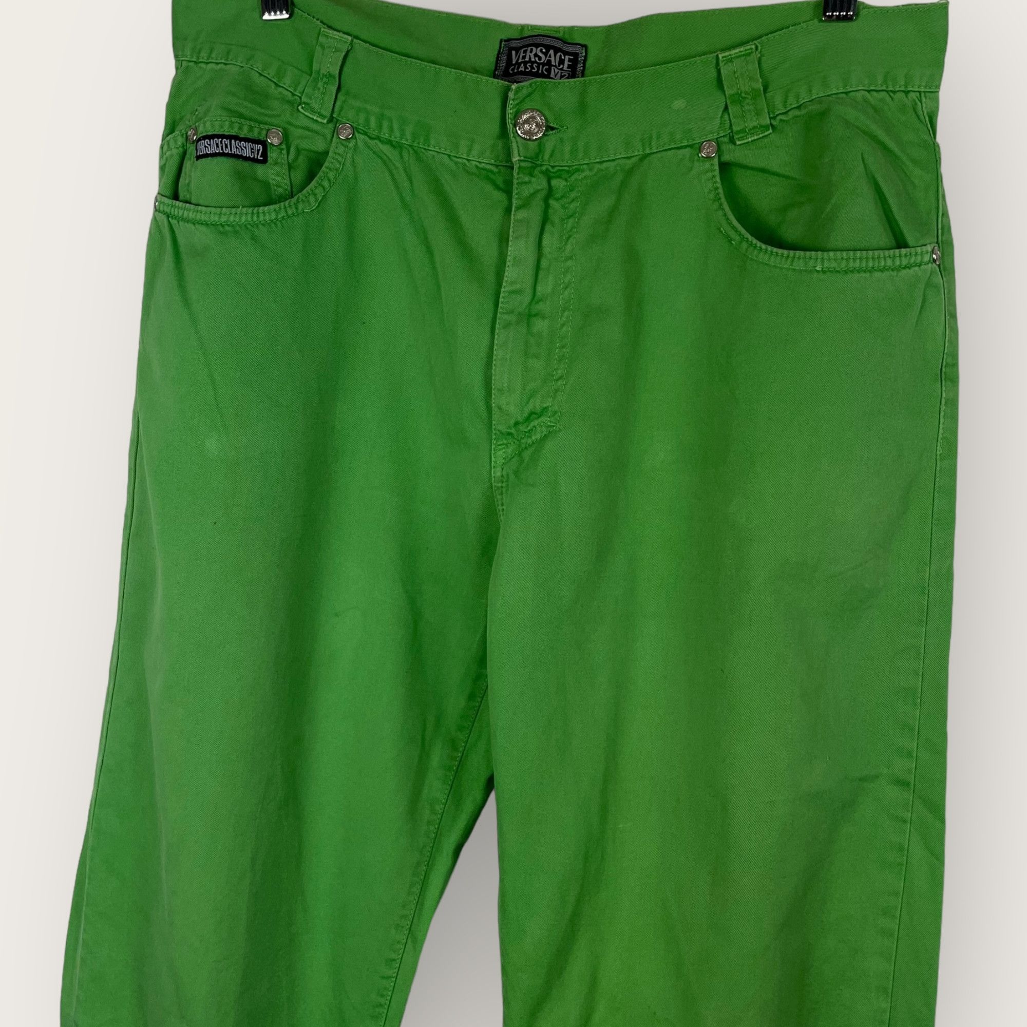 Versace VERSACE CLASSIC V2 GREEN PANTS DENIM Slime 90s Size US 36 / EU 52 - 4 Thumbnail