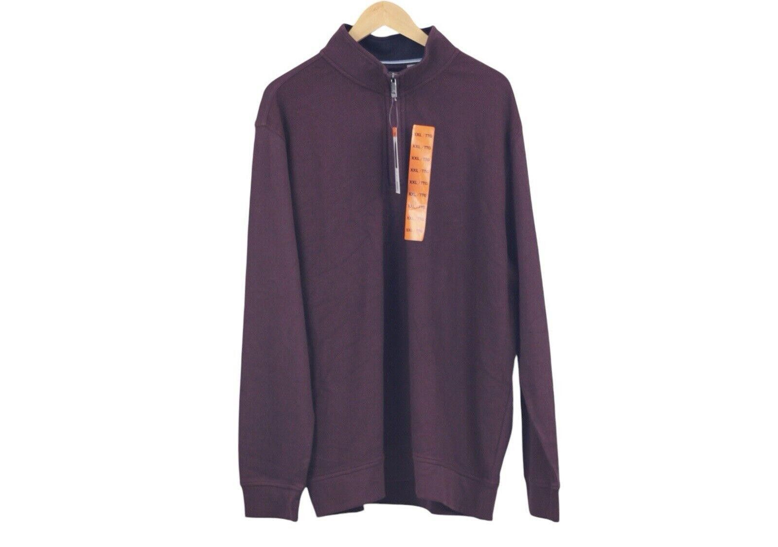 Ted Baker Ted Baker Men Sweater Quarter 1/4 Zip Pullover Red 2XL Size US XXL / EU 58 / 5 - 1 Thumbnail