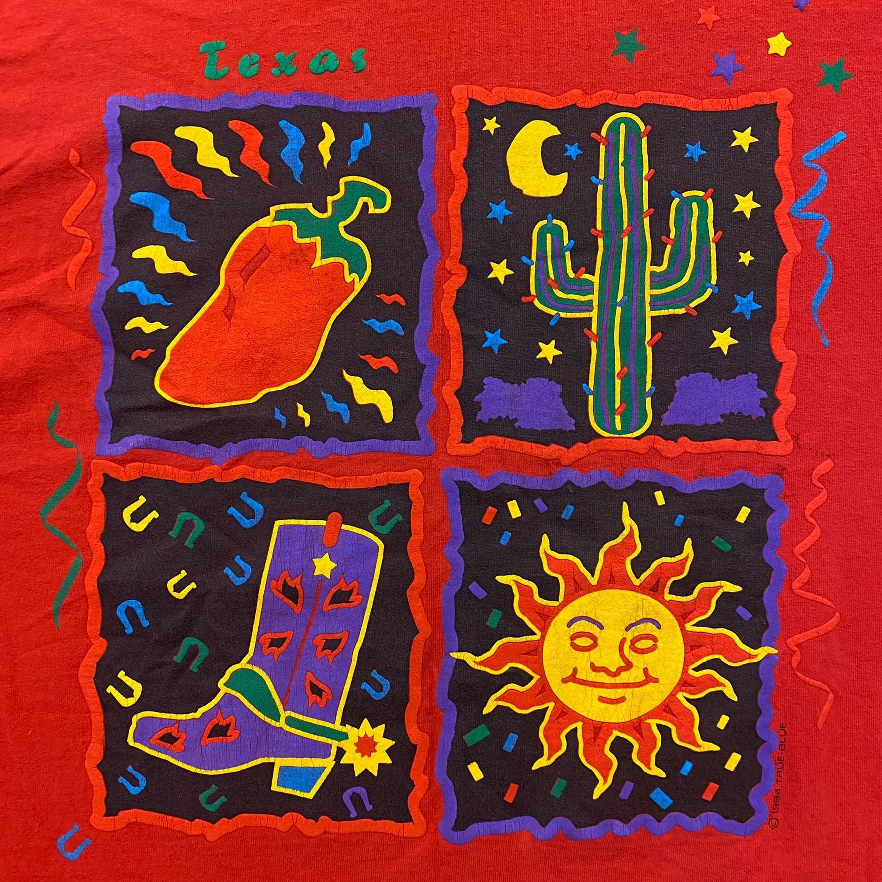 Fruit Of The Loom Vintage 90s Texas Pop Art Shirt Single Stitch Tourist Tee Size US M / EU 48-50 / 2 - 3 Thumbnail
