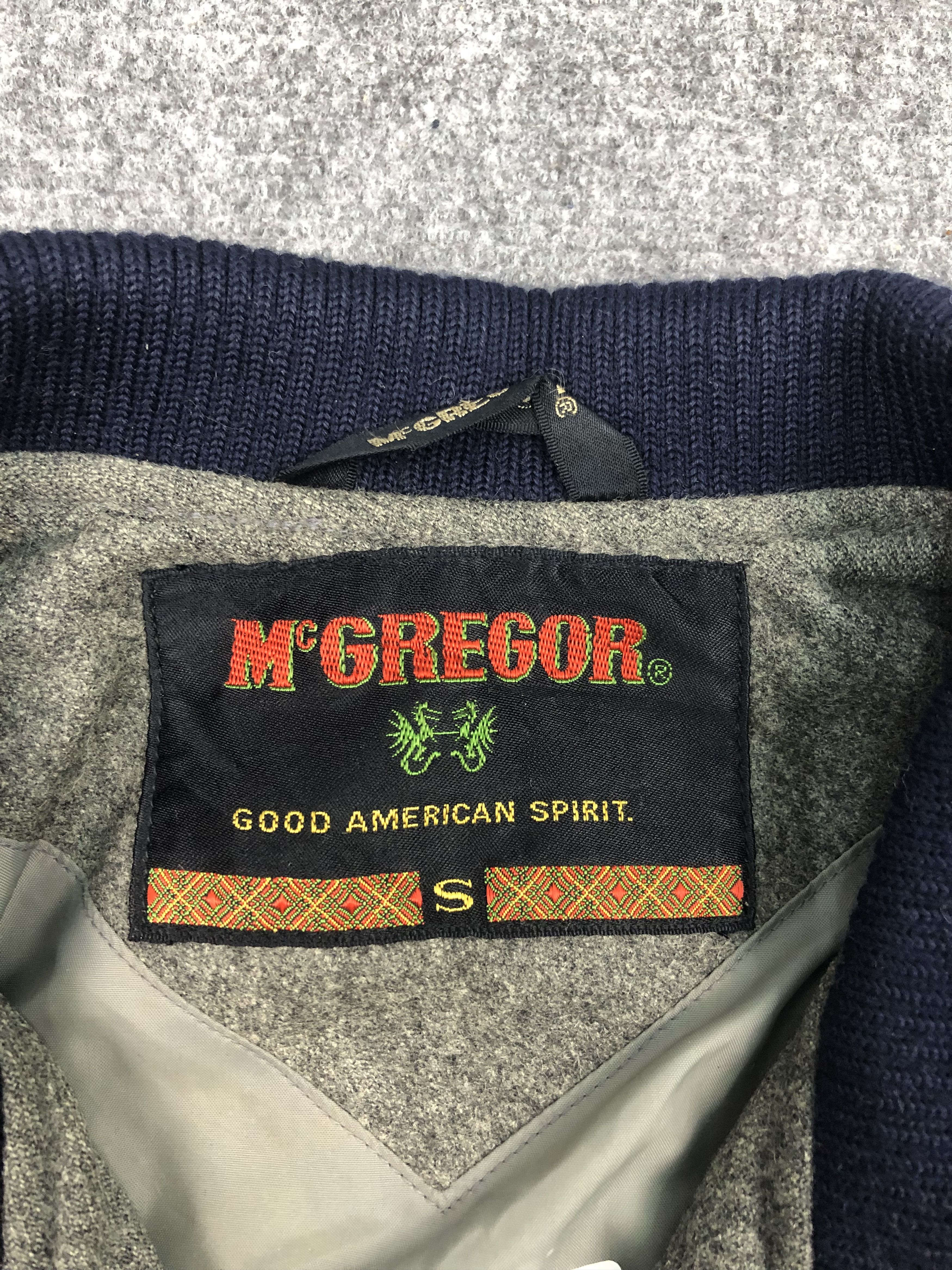 McGregor Vintage 90s Mcgregor Wool Varsity Jacket Gray V0142 Size US S / EU 44-46 / 1 - 5 Thumbnail