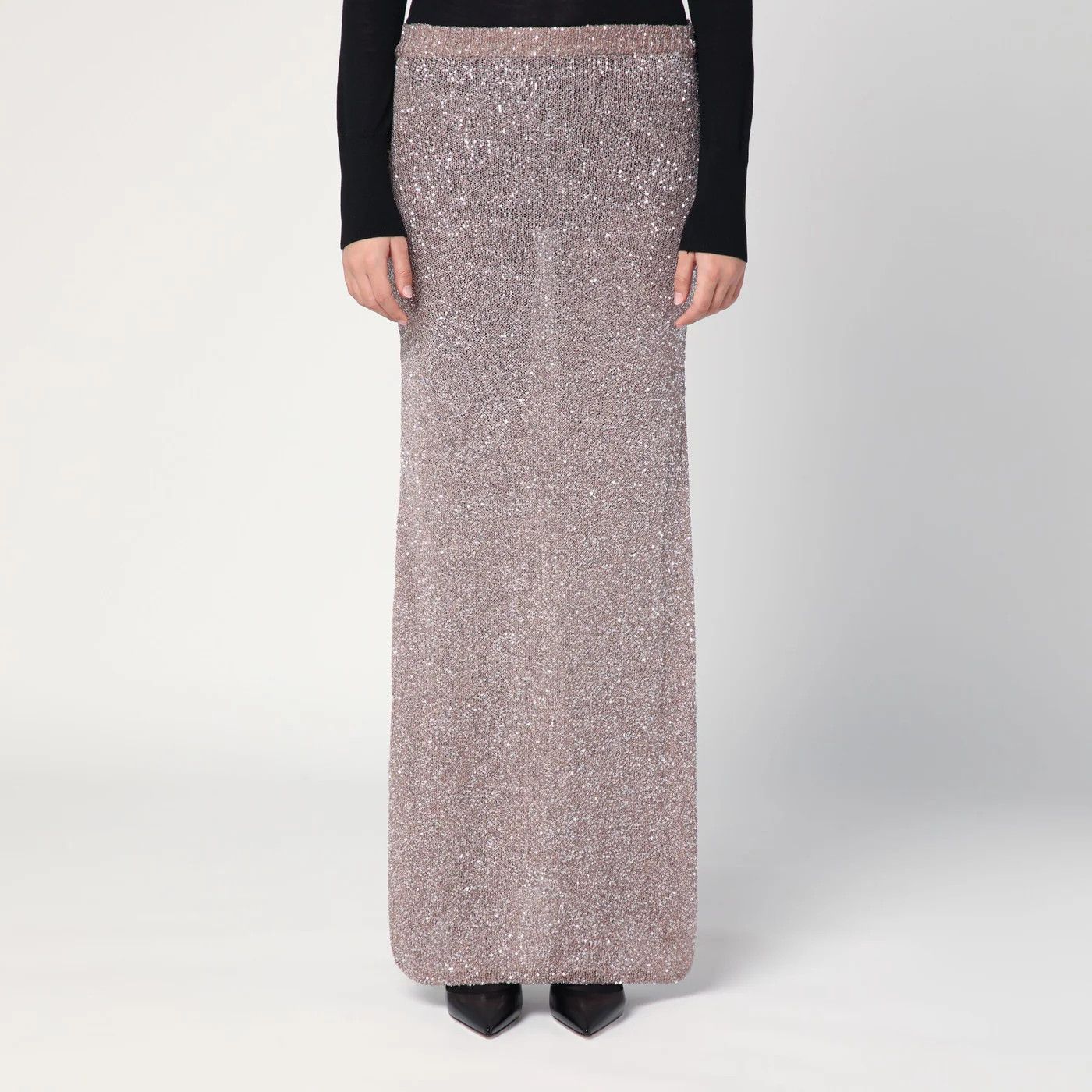 Balenciaga o1d2blof0426 Maxi Skirts in Light Brown/Silver Size 30" / US 8 / IT 44 - 1 Thumbnail