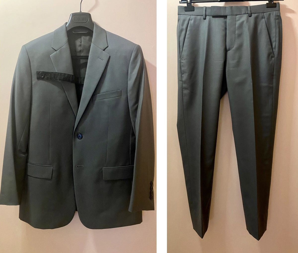 Dior Dior oblique strap grey wool blazer jacket 46 Size 46R - 2 Thumbnail